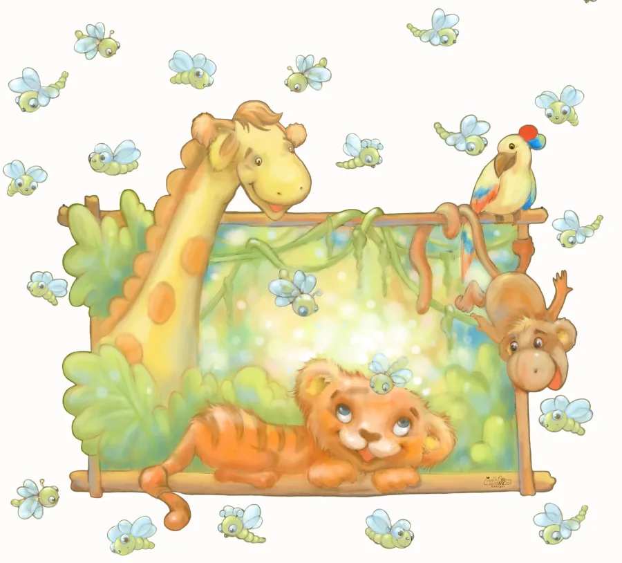Digital drawing for wall decal