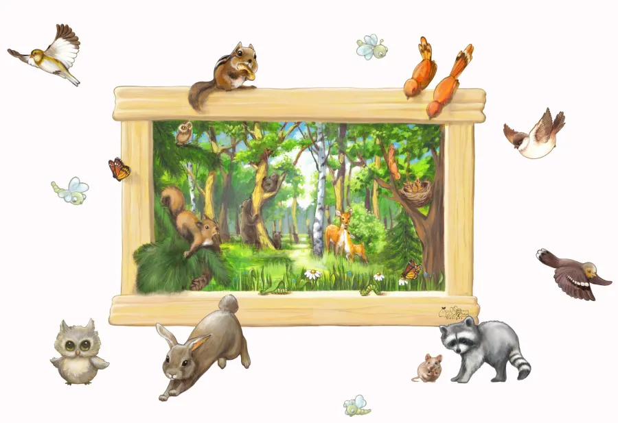 Painting for wall decal
